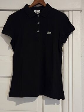 Lacoste Polo Golf Shirt Black Women's 38/Small